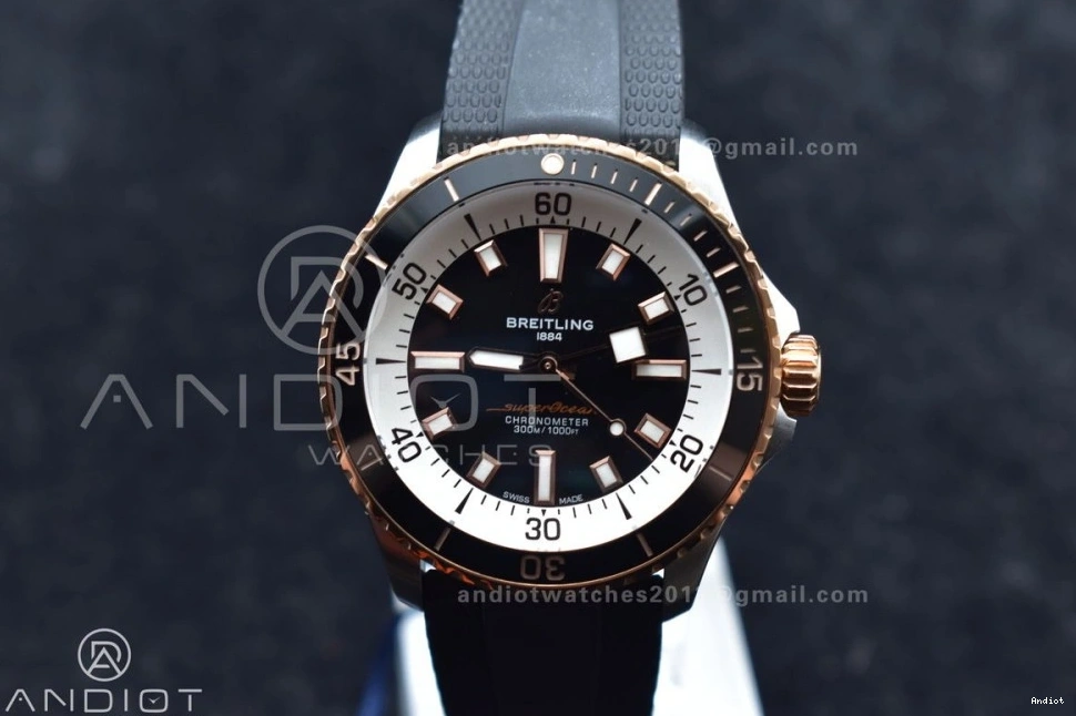 Edition Black Black Best BLSF Automatic Dial RG Rubber SS A2824 42 SuperOcean 1:1 on Strap 0227